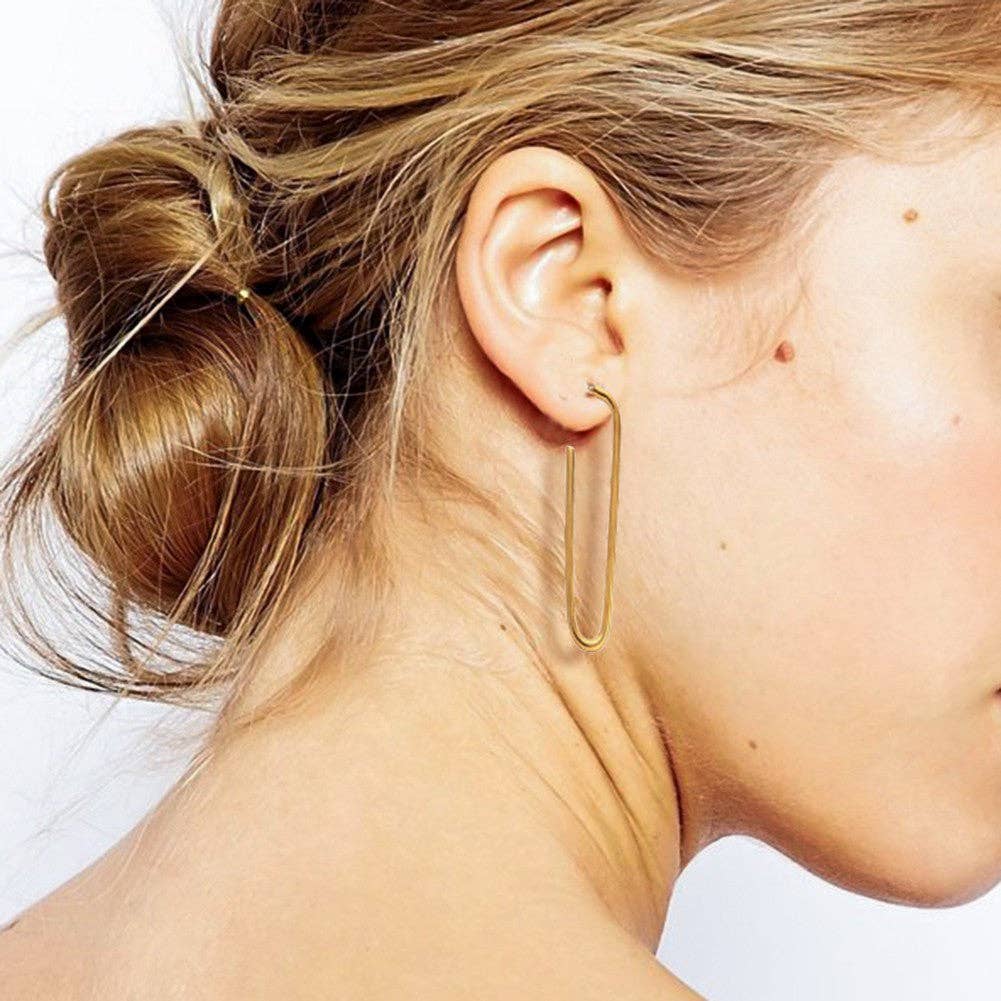 18K Abstract Gold-Plated Earrings