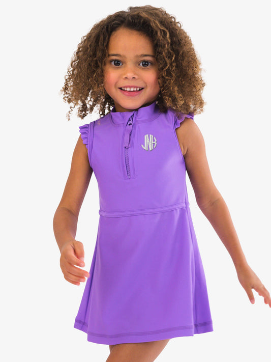 Girls Neon Purple Flutter Set