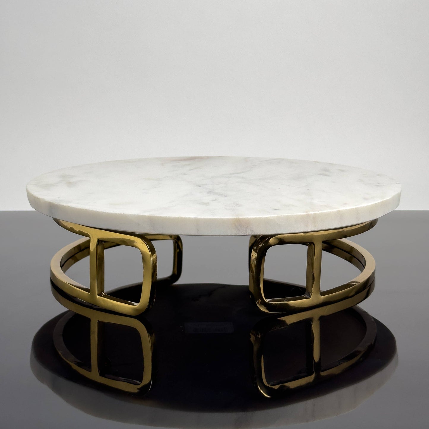 Housewares | Cake Stand Round Marble & Gold