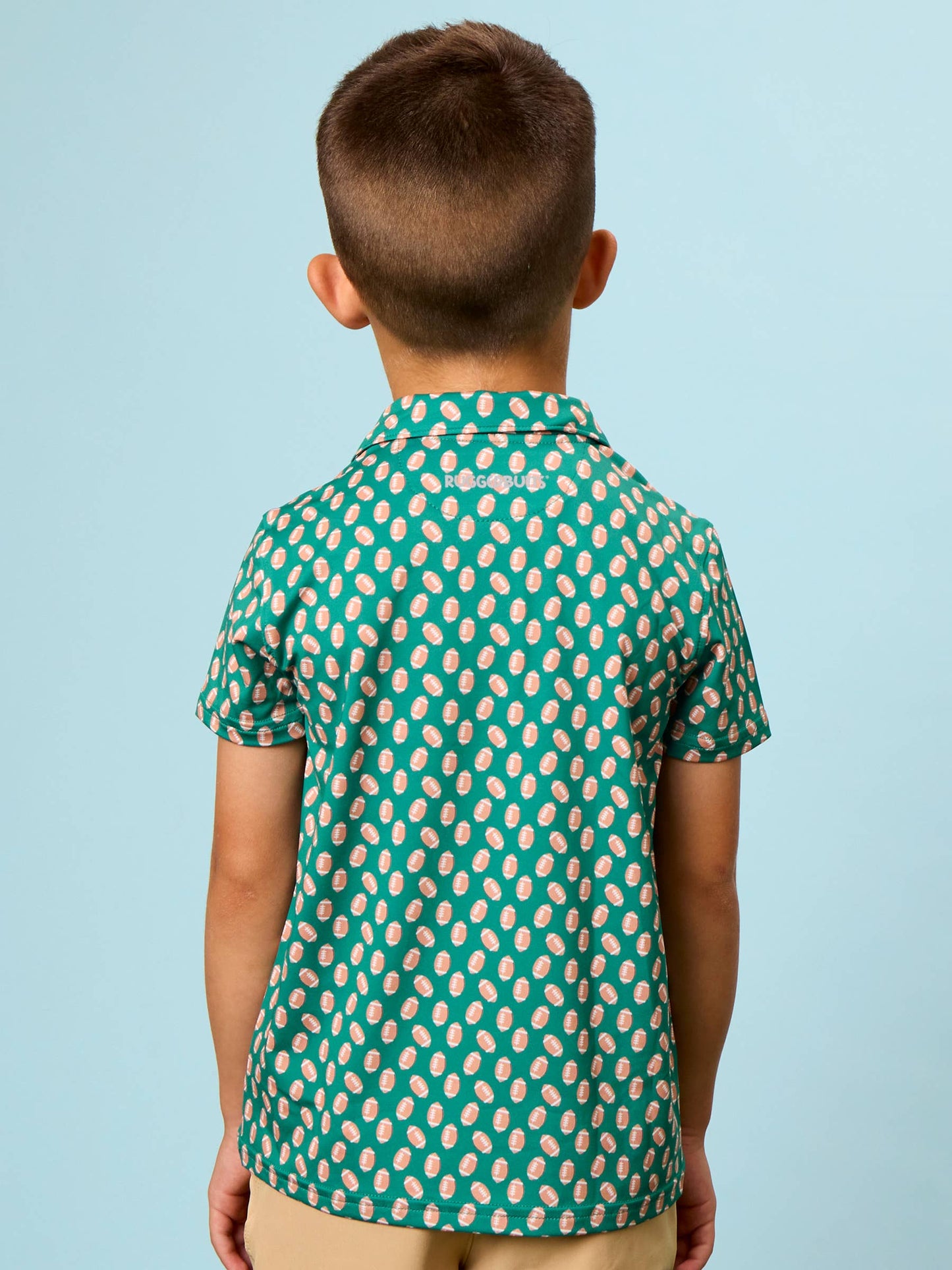 Shirt - Boys Varsity Green Football Polo