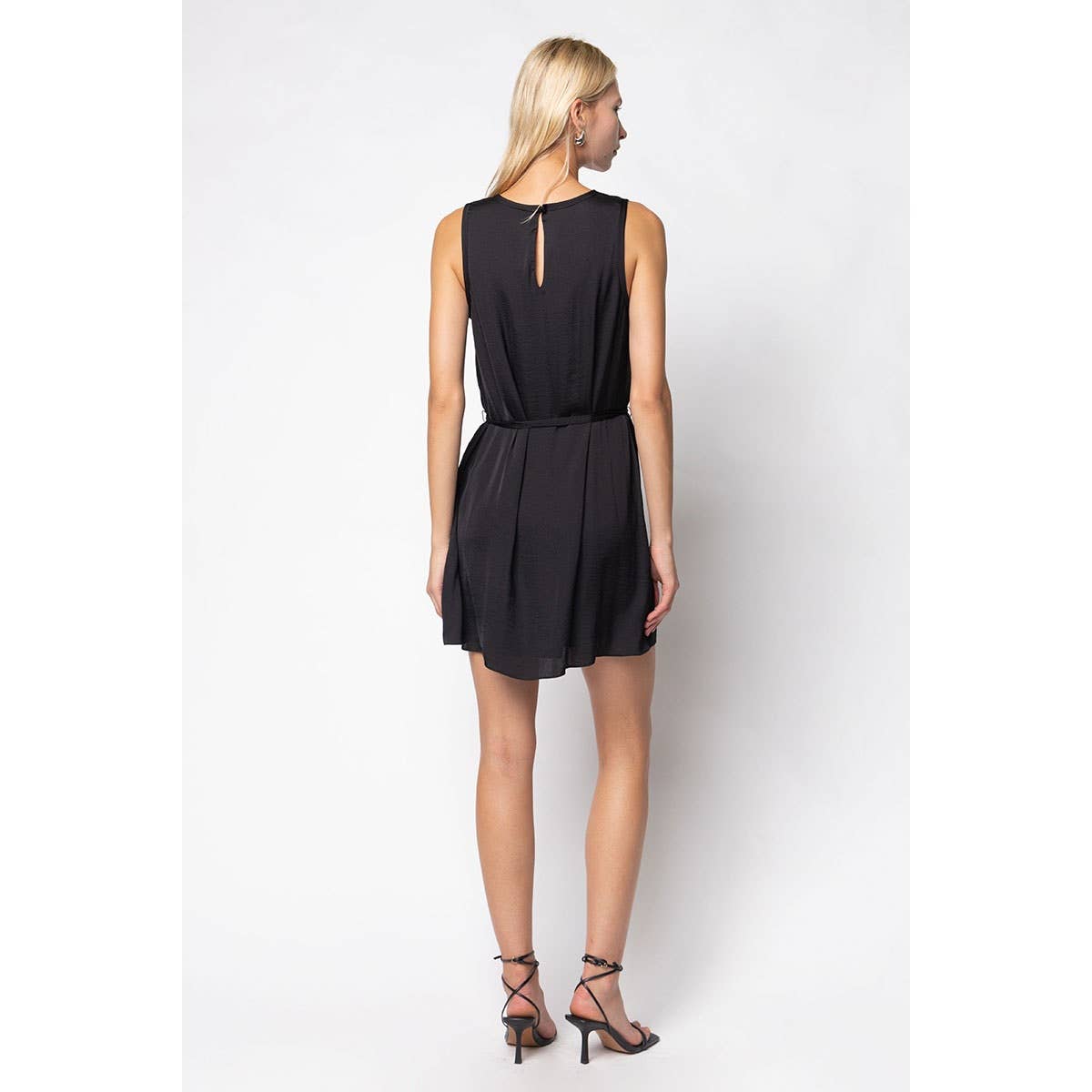 Dress | Mini Black Sleeveless With Belt