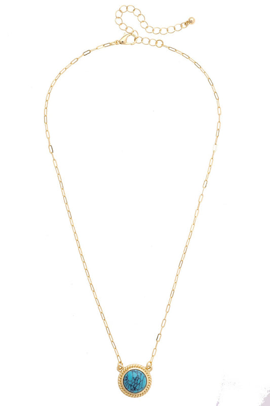 Casey Turquoise Cabochon Necklace