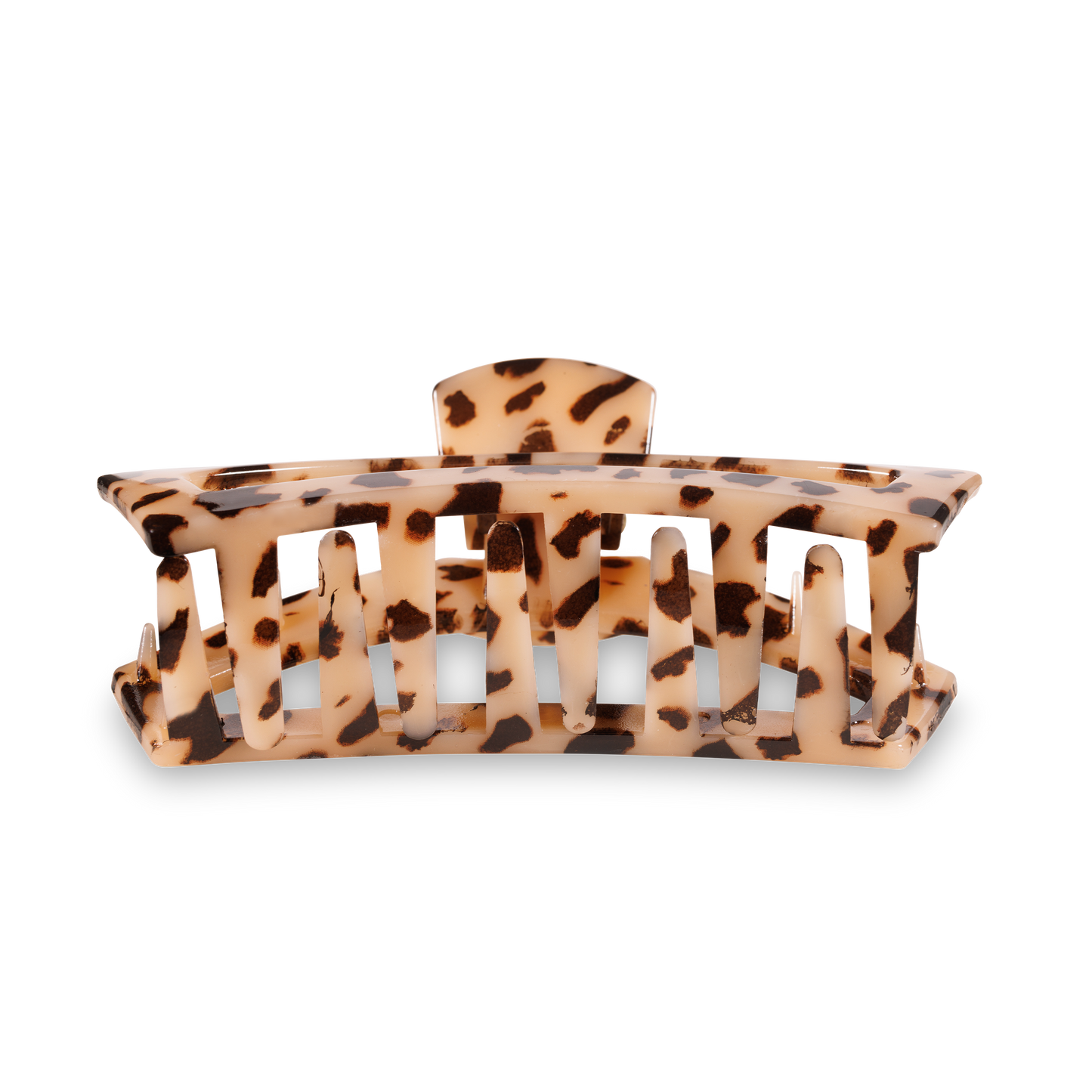 Open Large Blonde Tortoise Hair Clip