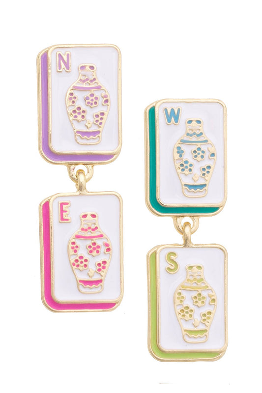 Earrings - Four Winds Enamel in Pastel