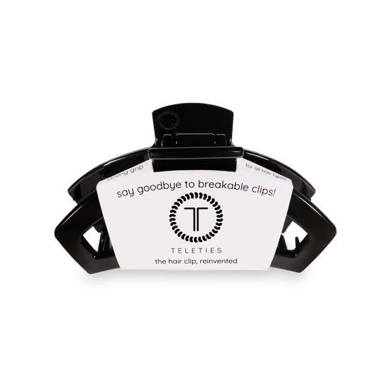 Teleties | Open Medium Jet Black Hair Clip