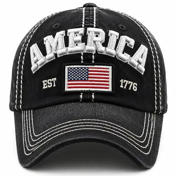 Hat - American USA Flag Vintage Baseball