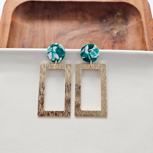 Jewelry | Earrings Sea Green Hypoallergenic Gold Plate Post
