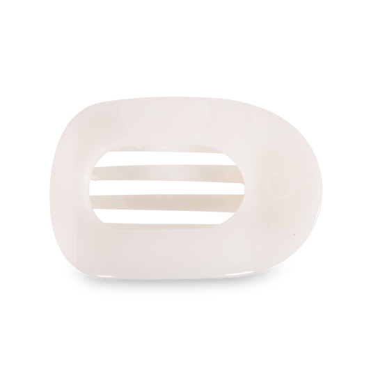 Teleties Hair Clip - Round Flat Large Coconut White