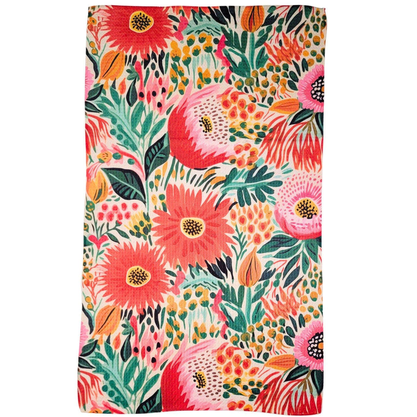 Tropical Flowers Kitchen Towel