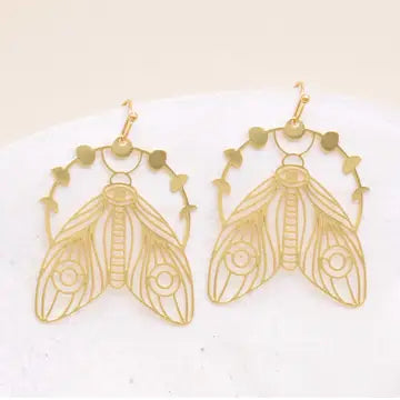 Jewelry | Earrings Spiritual Nights Moth Lunar Moth Earrings