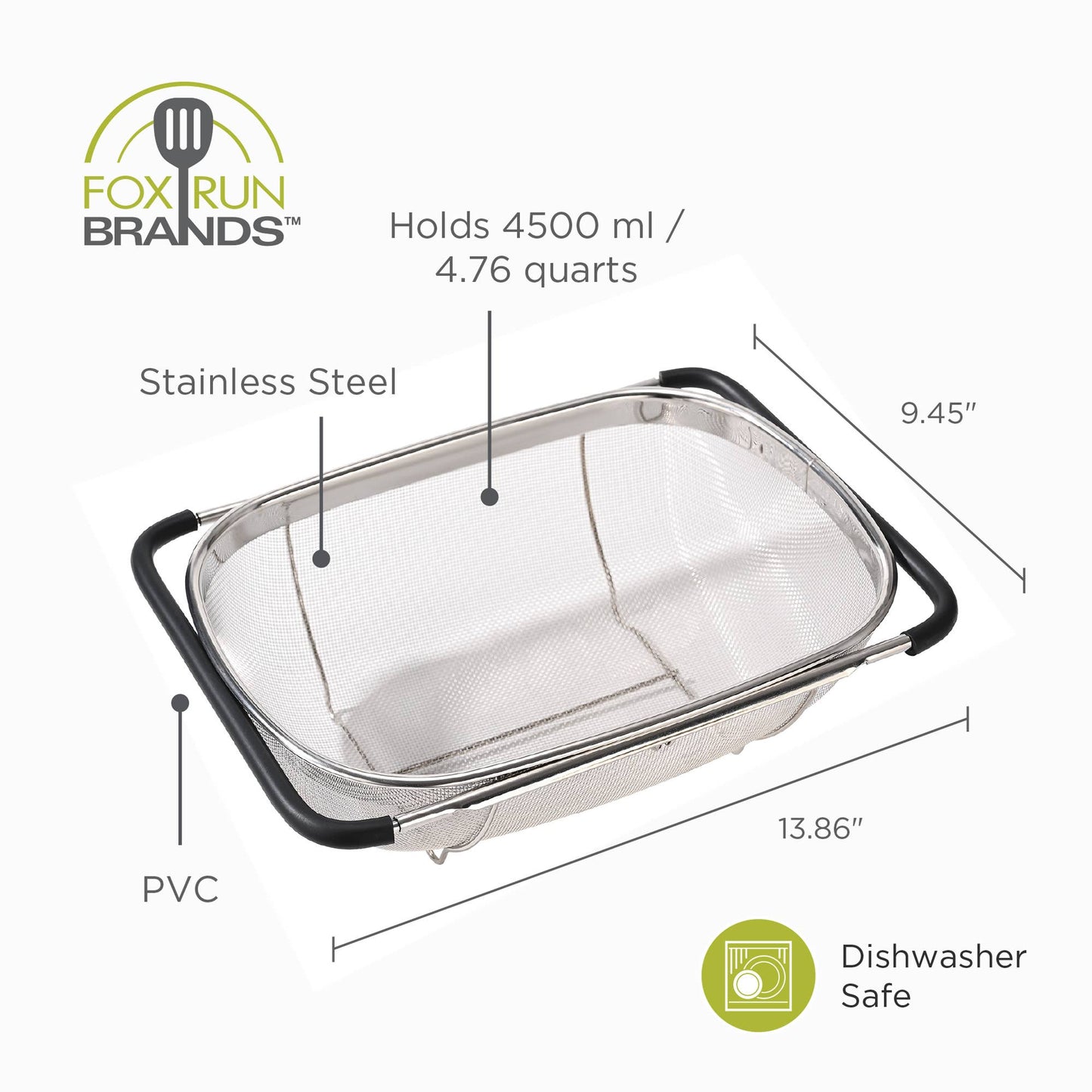 Colander - Fox Run Large Stainless Steel