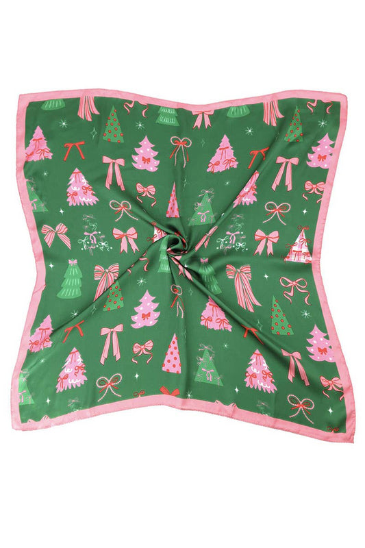 Scarf - Pink Ribbon Forest Print