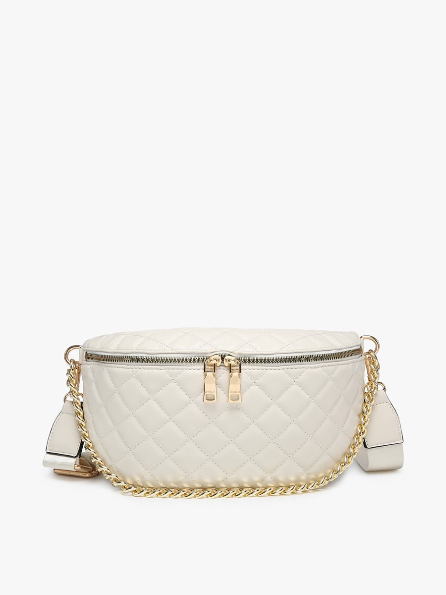 Bone Sylvie Quilted Belt Bag with Chain Strap