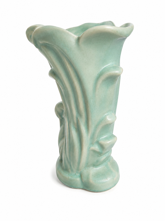 Vase - Vintage Mint Green Ceramic Lilly
