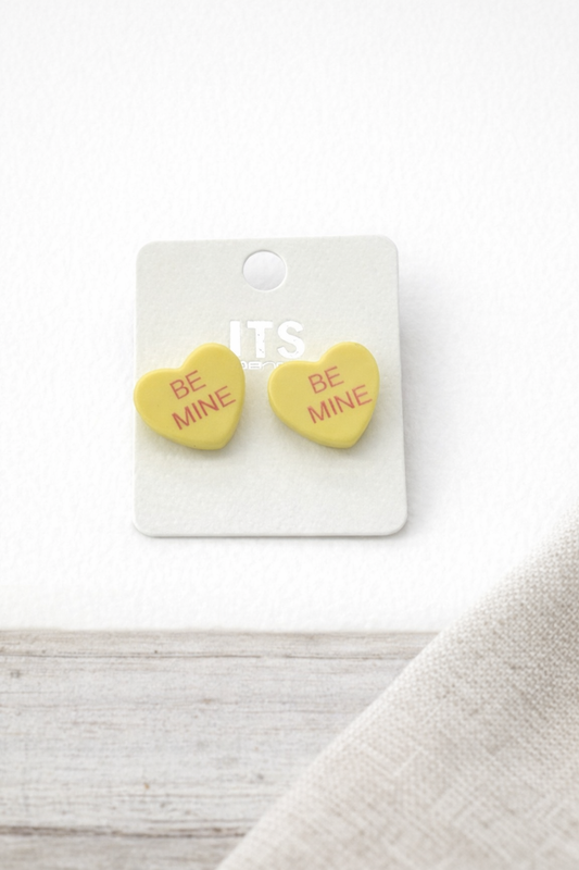Be Mine Yellow Stud Earrings