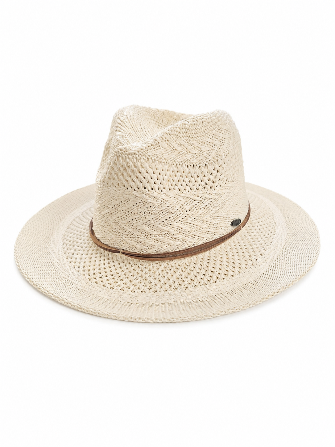 Sun Hat - Woven Fedora Leather Band