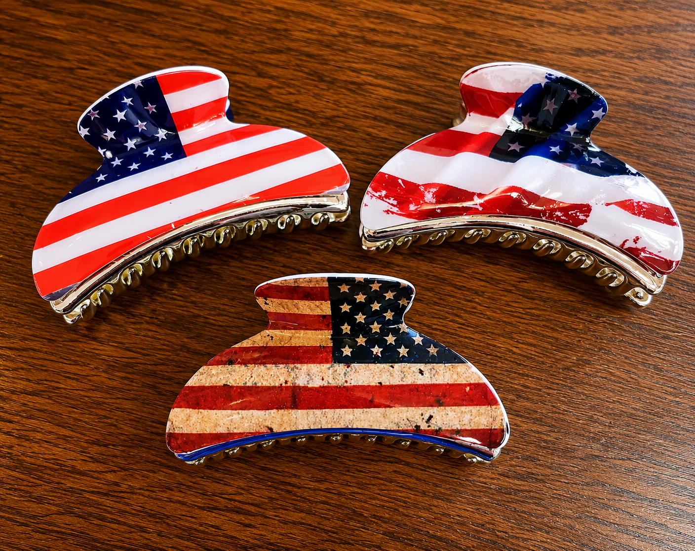 Hairclip - American Flag Claw Clips