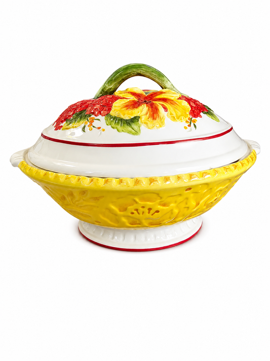Soup Tureen - Vintage Floral With Ladle