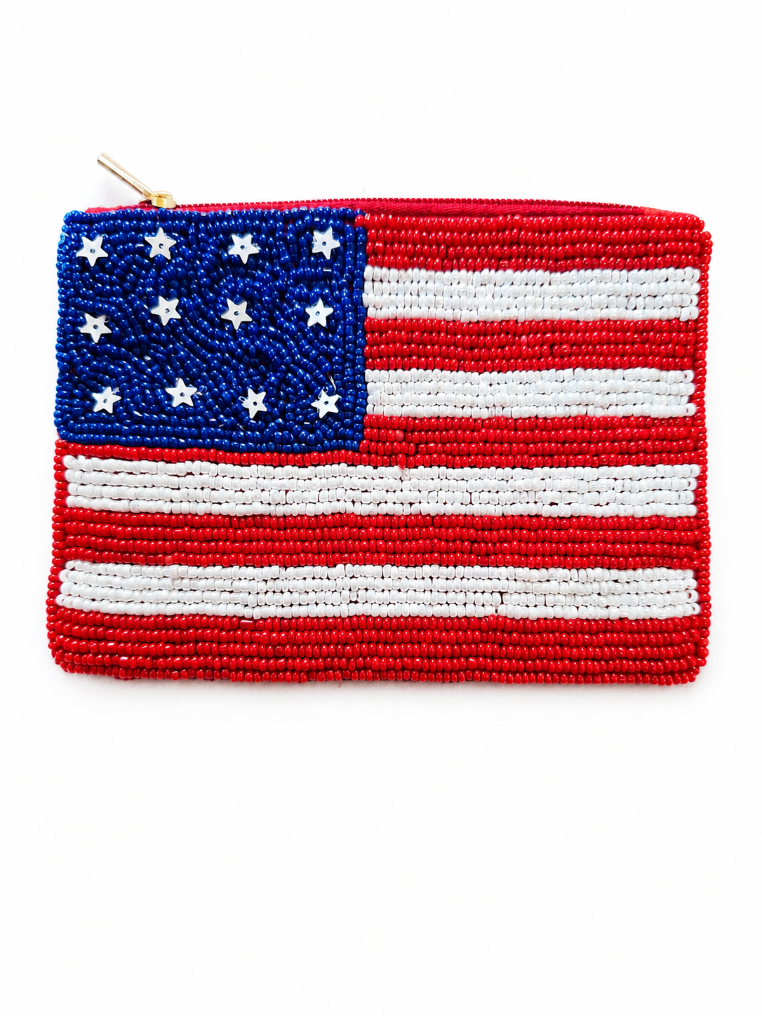 Coin Purse - American Flag Beaded