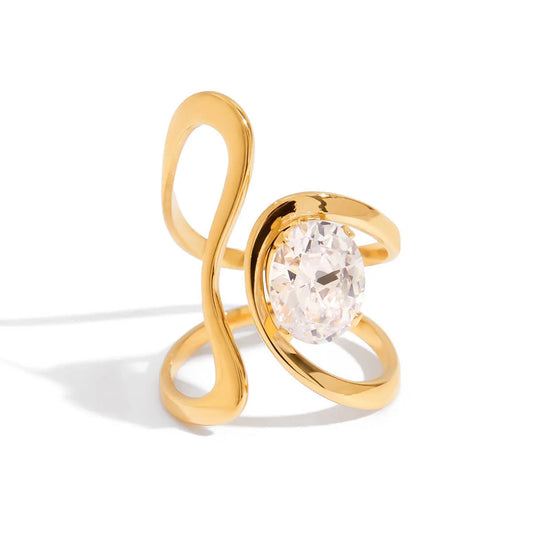 Geometric Solitaire Ring Adjustable