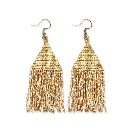 Jewelry | Earrings Ink & Alloy - Lexi Solid Beaded Gold Fringe