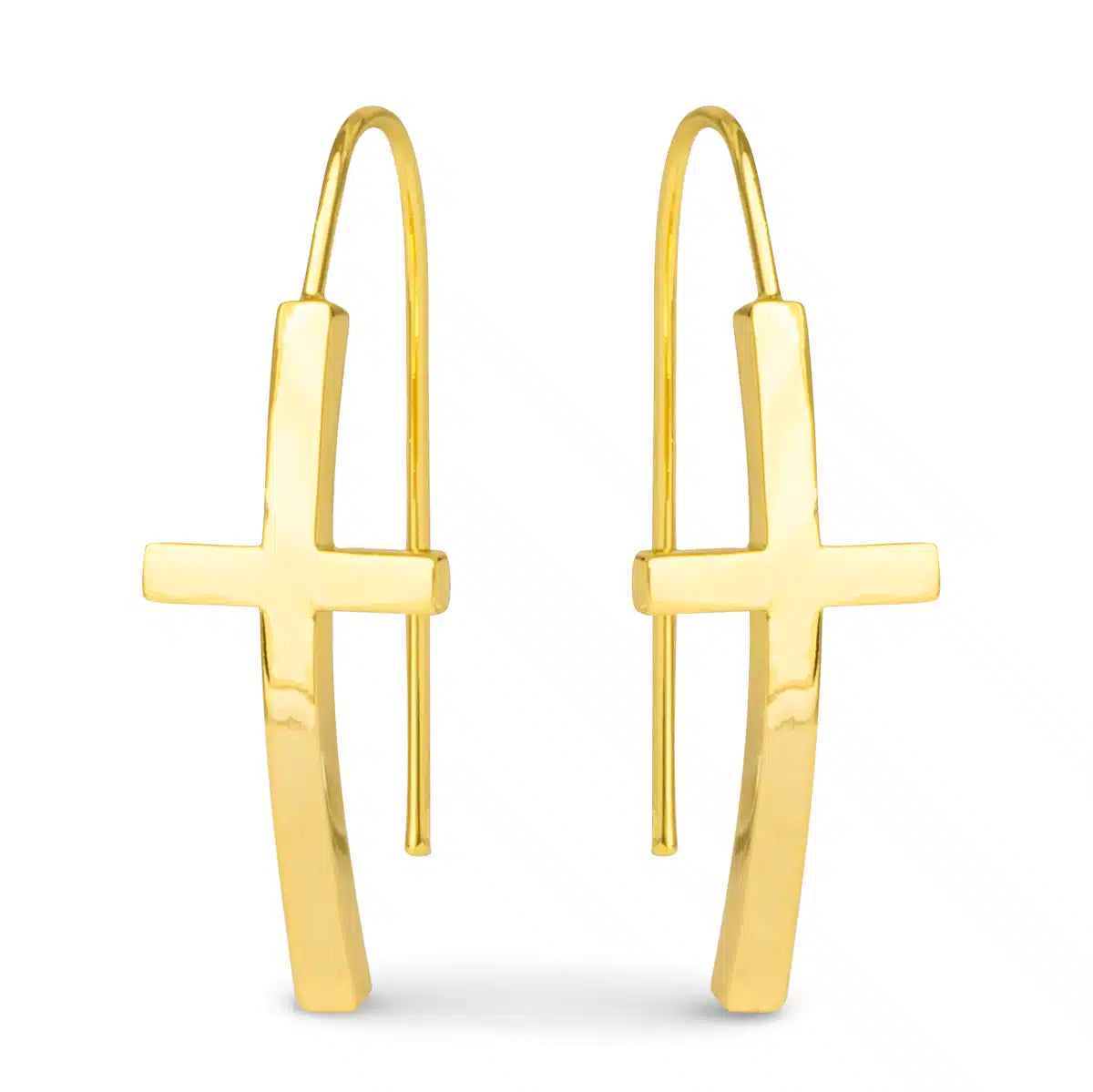 Earrings - Gold Maria Cross Drop