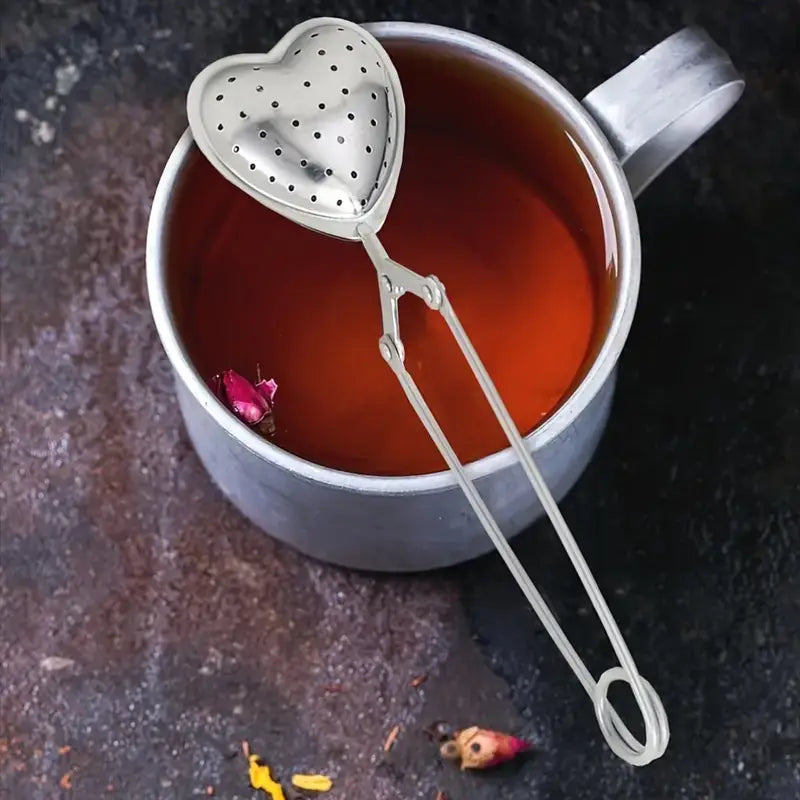 Elegant Golden Heart Tea Infuser