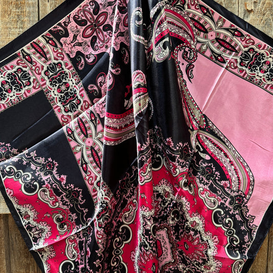Scarf - Pink & Black