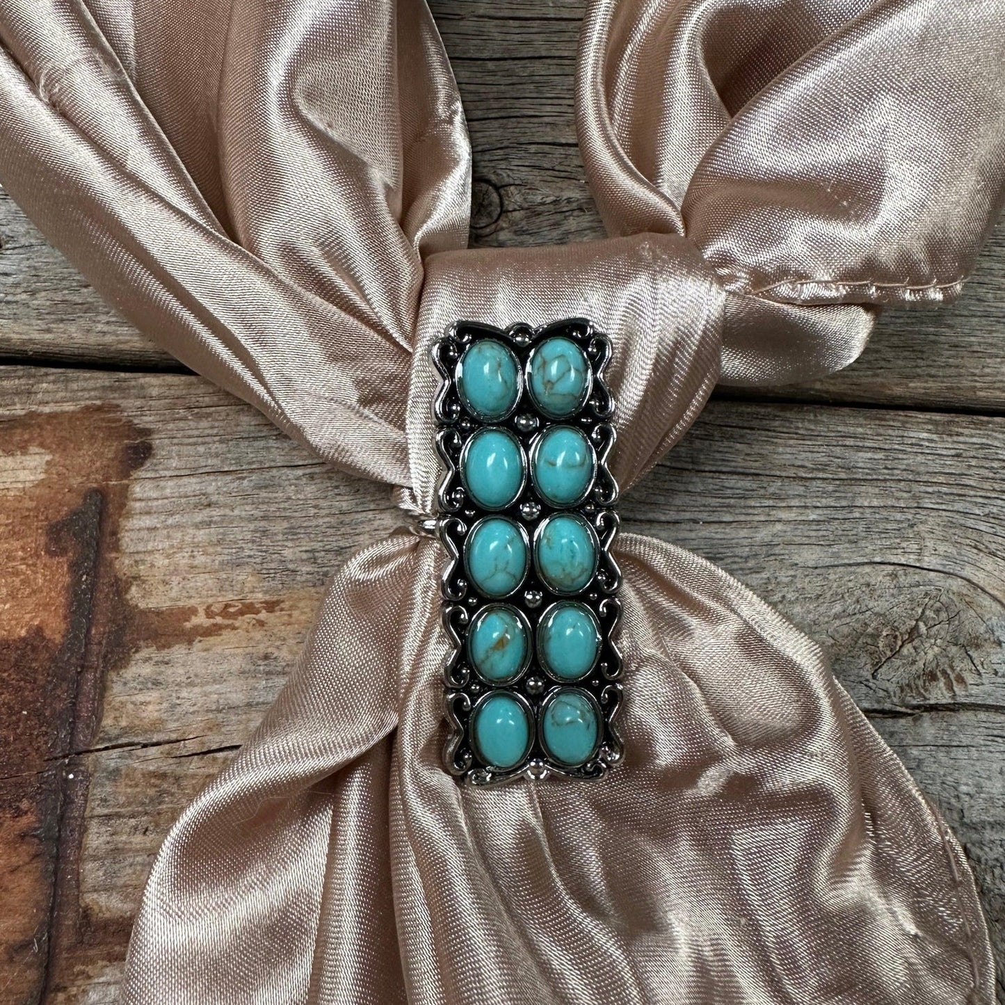 Scarf Slide - Rectangle Turquoise