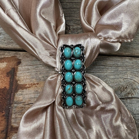 Scarf Slide - Rectangle Turquoise