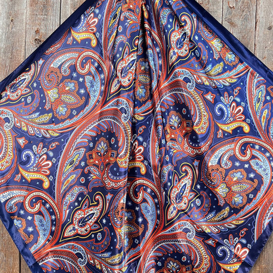 Scarf - Blue Hippie Paisley