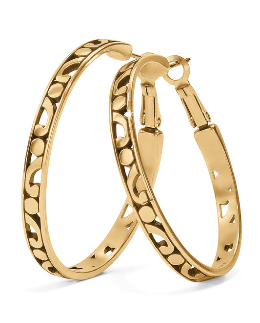 Jewelry | Brighton Contempo Gold Large Hoop Earrings