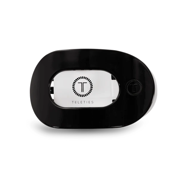 Teleties Hair Clip - Flat Round Small Jet Black