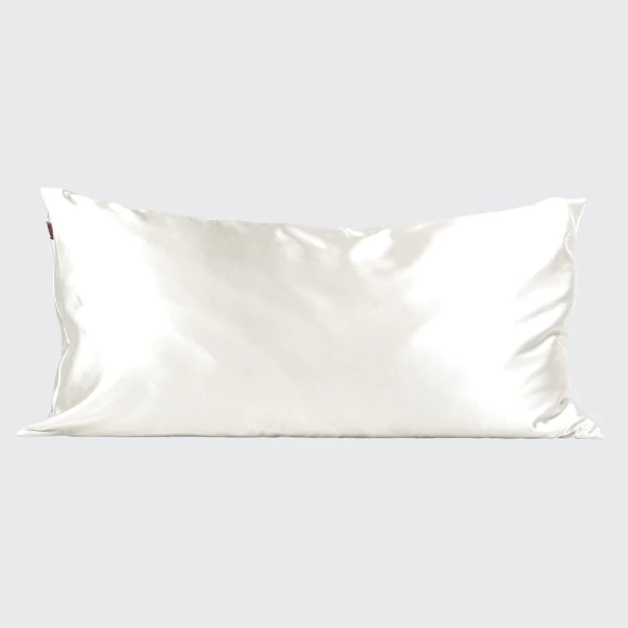 Kitsch King Satin Pillowcase in Ivory