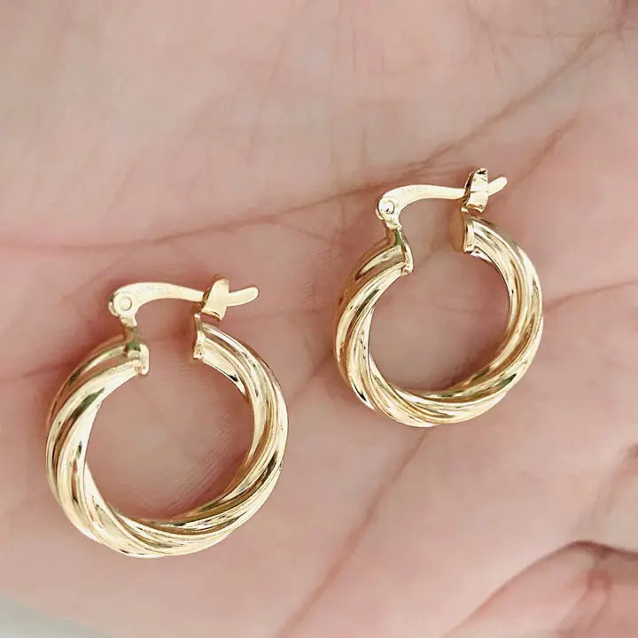 Jewelry | Earrings Modern Twisted Gold