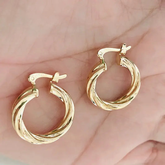 Jewelry | Earrings Modern Twisted Gold
