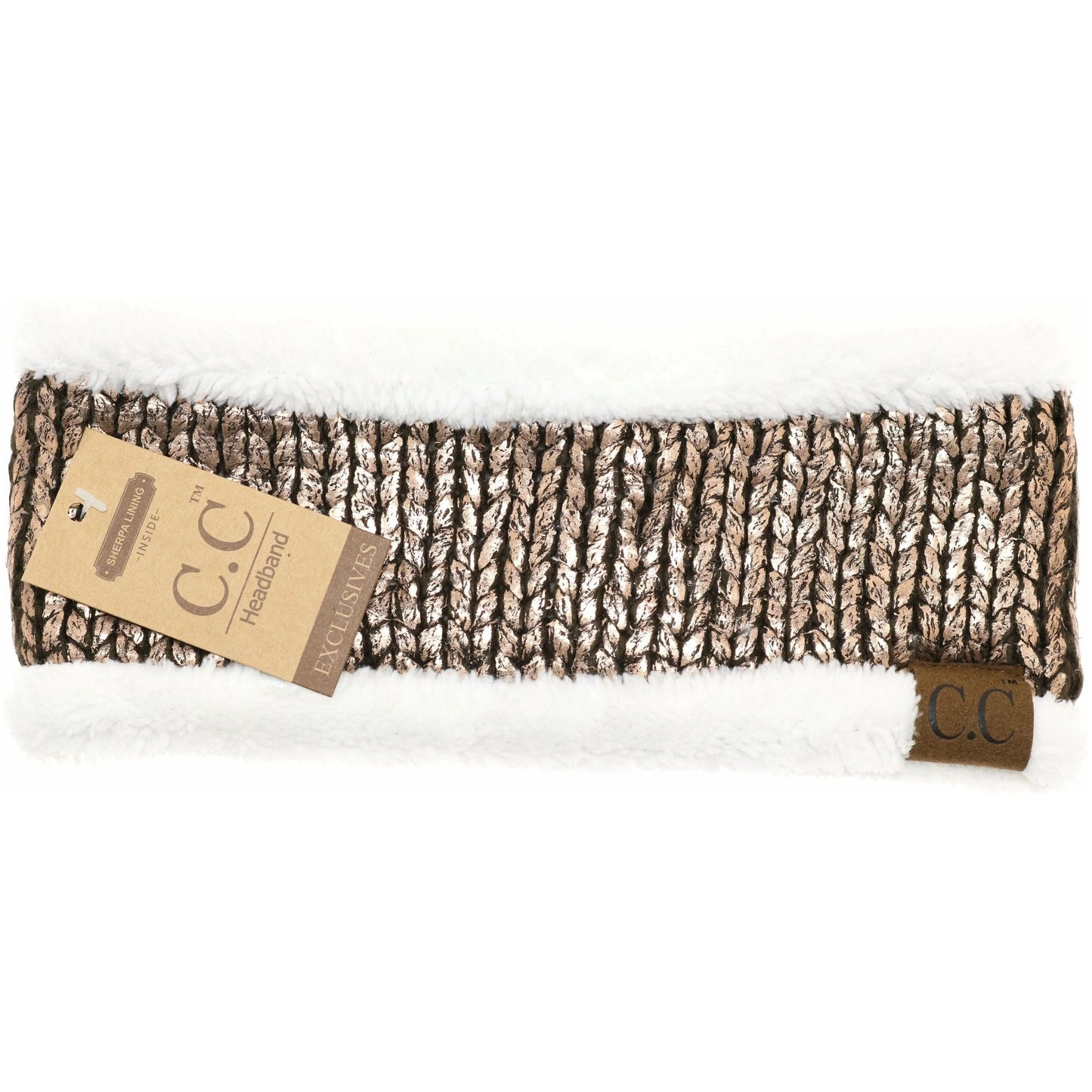 Accessories | C.C Head Wrap Metallic Foil Brown/Gold