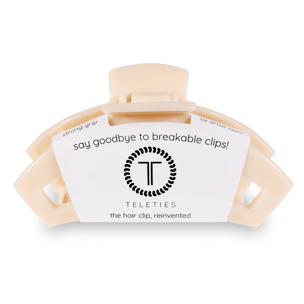 Teleties Hair Clip - Open Large Almond Beige