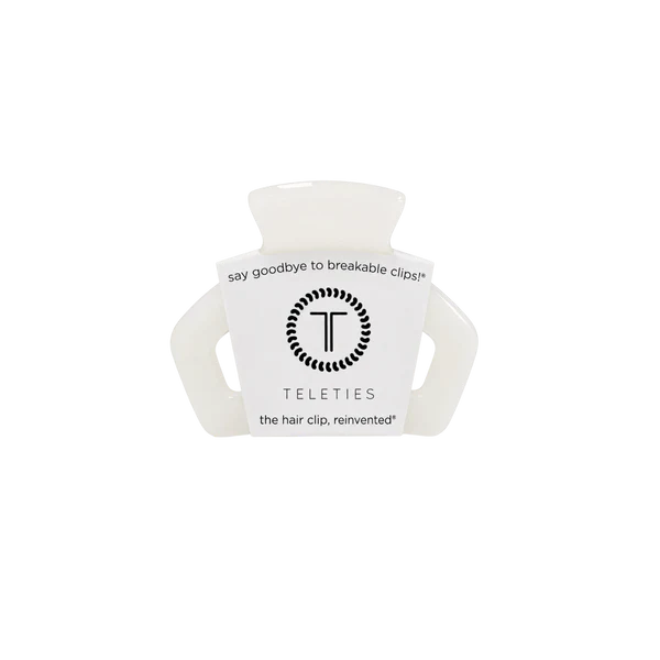 Teleties Hair Clip - Open Petite Coconut White