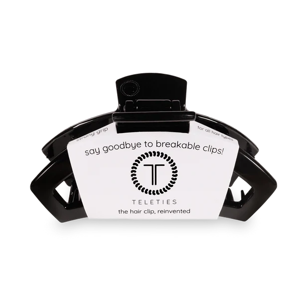 Teleties Hair Clip - Open Small Jet Black