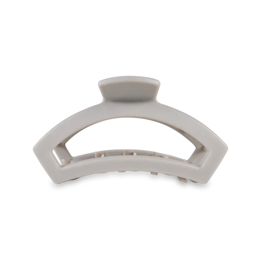 Teleties Hair Clip - Open Medium Silver Flames