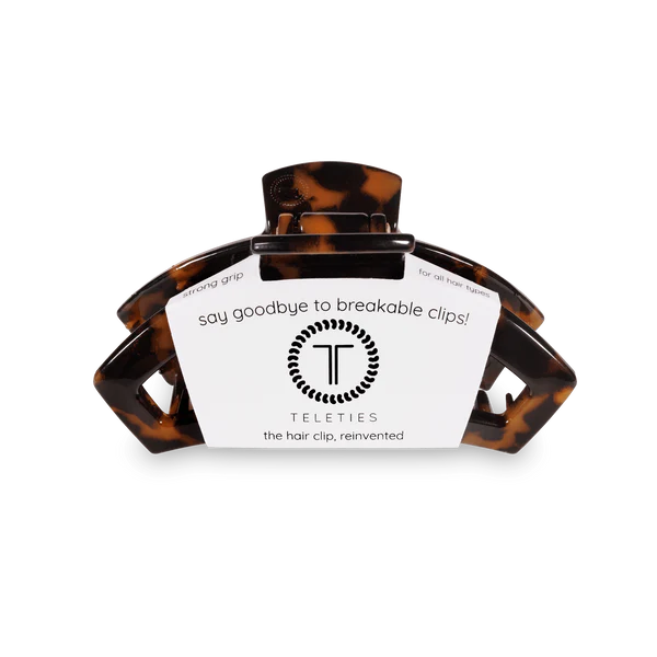 Teleties Hair Clip - Open Small Tortoise