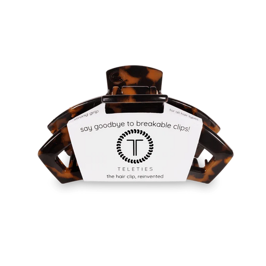 Teleties Hair Clip - Open Small Tortoise