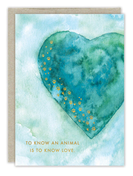 Paw Prints Sympathy Card