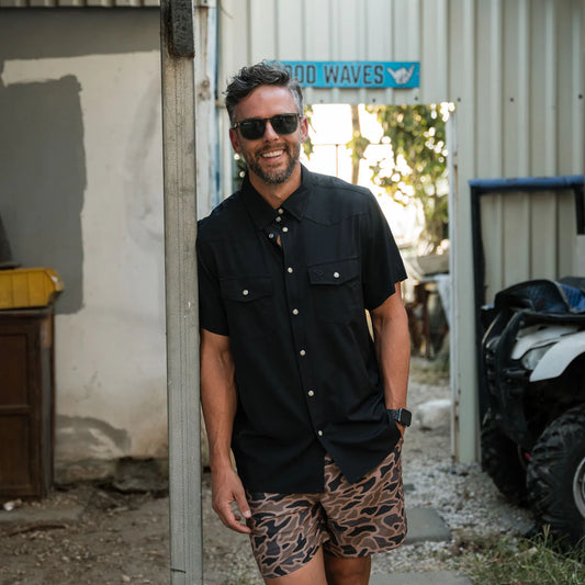 Men | Burlebo Shirt Performance Western Black
