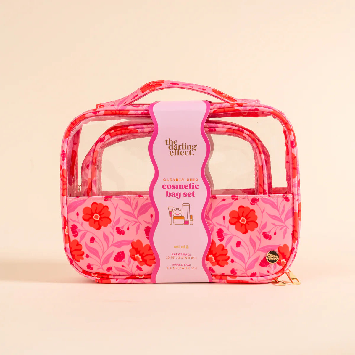 Toiletry Bag - Poppin Petals Hot Pink