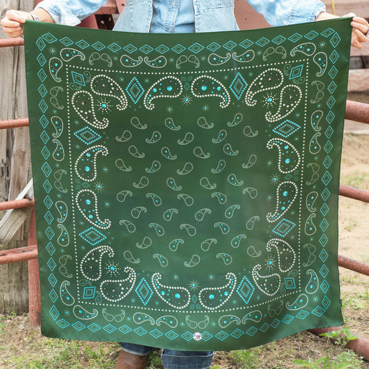Clothing Accessories | Scarf Paisley Hunter Green