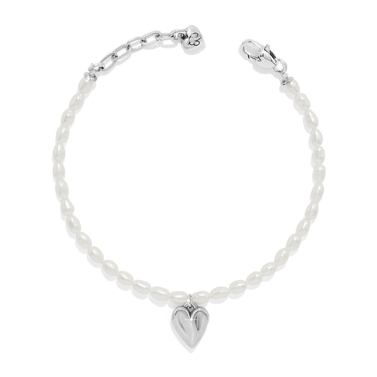 Cascade Embrace Pearl Heart Bracelet
