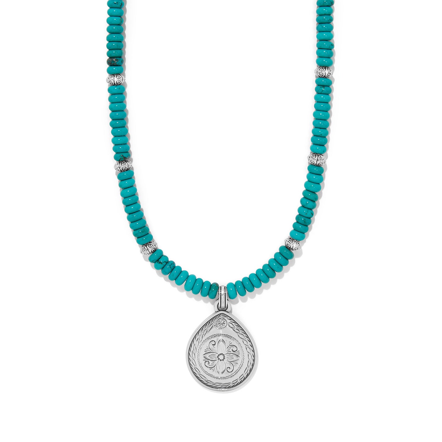 Mosaic Turquoise Teardrop Necklace