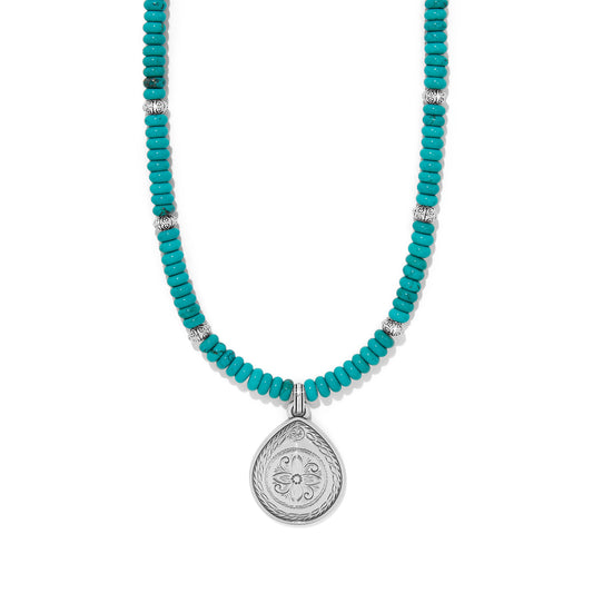 Mosaic Turquoise Teardrop Necklace